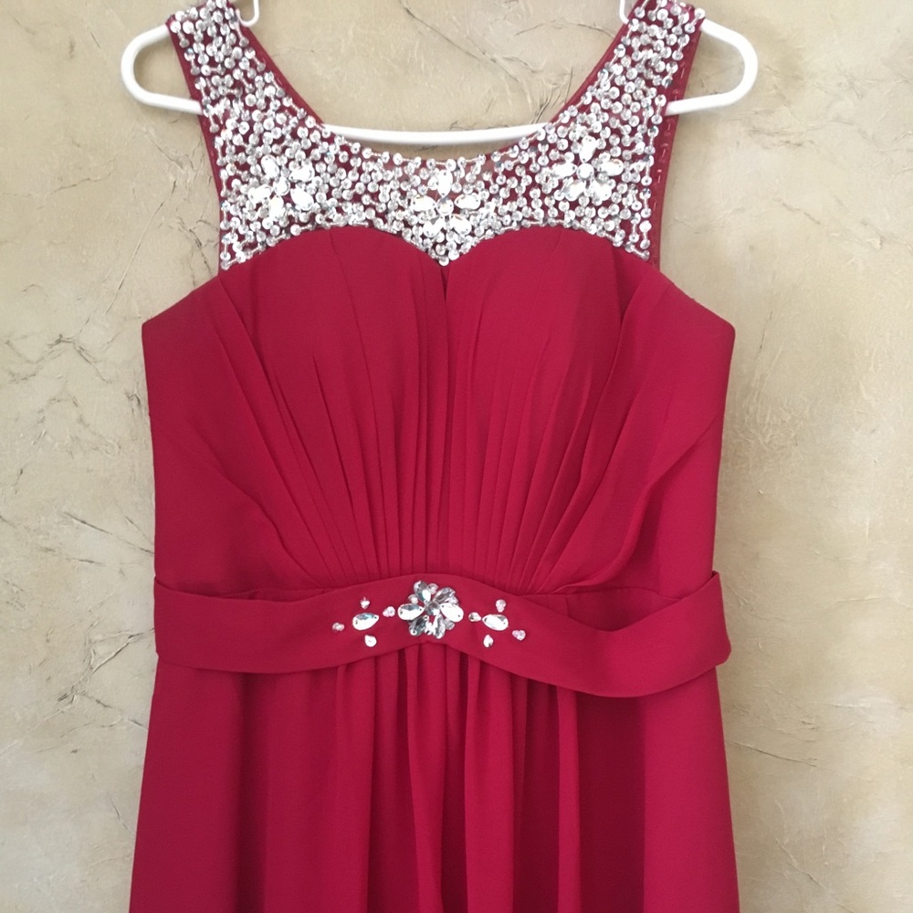 Red Chiffon Dress